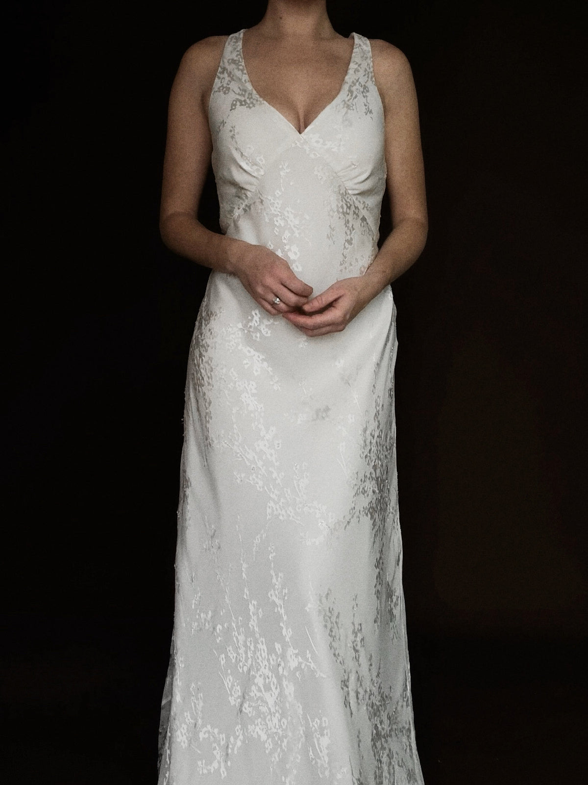 2000s Floral Devoré Gown, England