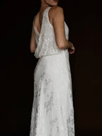 2000s Floral Devoré Gown, England