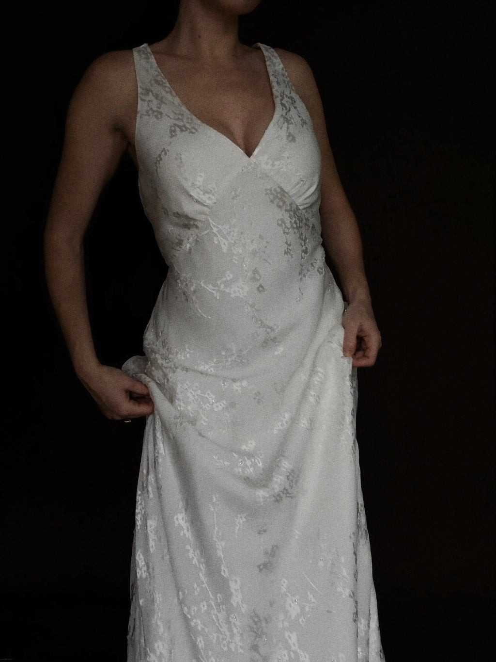 2000s Floral Devoré Gown, England