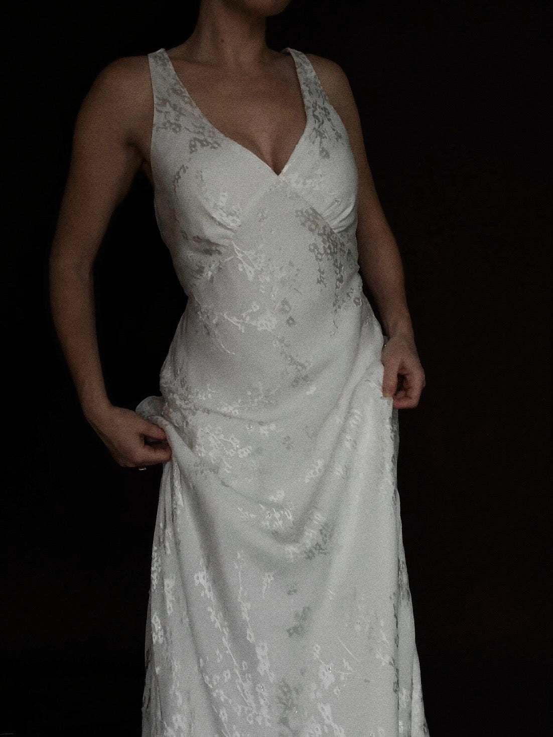 2000s Floral Devoré Gown, England