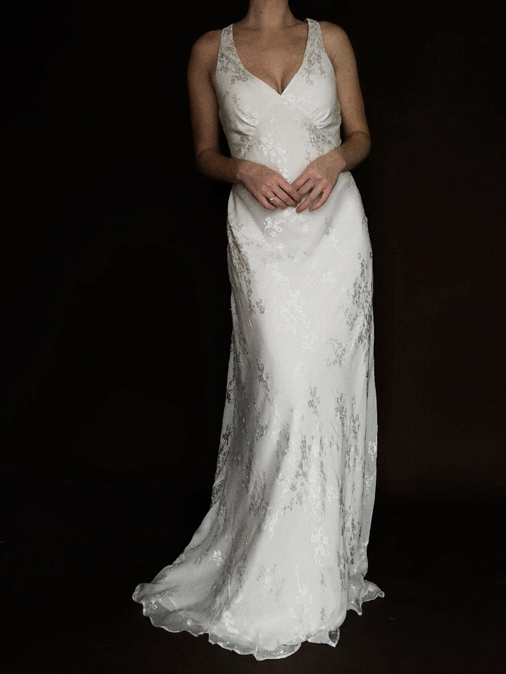 2000s Floral Devoré Gown, England