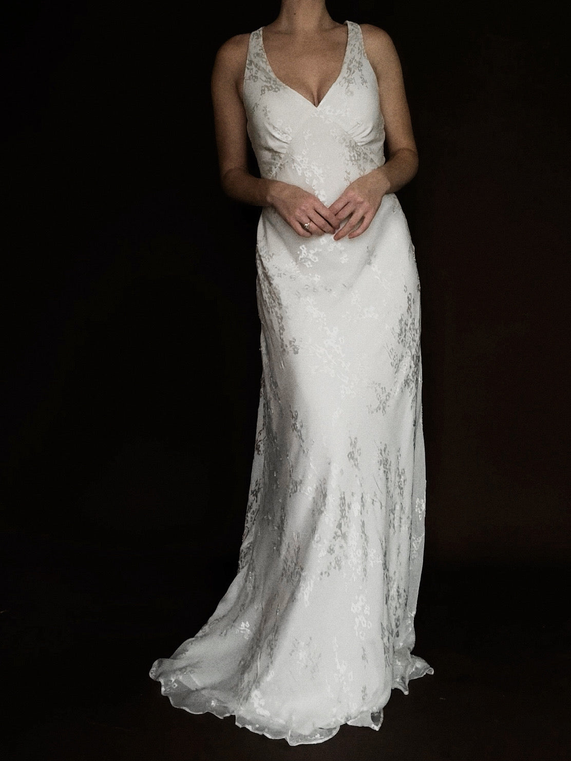 2000s Floral Devoré Gown, England