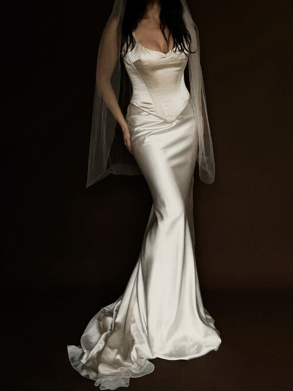 Archival Les Habitudes/Eavis & Brown Silk Corset Set, USA