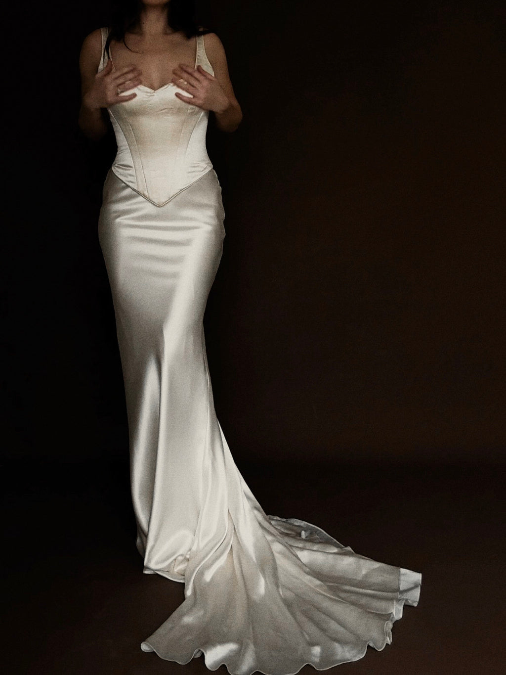 Archival Les Habitudes/Eavis & Brown Silk Corset Set, USA