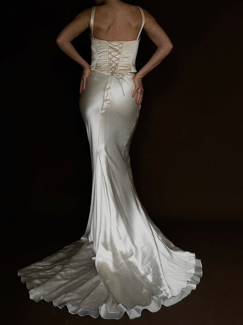 Archival Les Habitudes/Eavis & Brown Silk Corset Set, USA