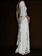 1930s French Asymmetric Daisy Gown, France