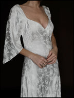 1930s French Asymmetric Daisy Gown, France