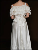 1930s Off-The-Shoulder Ruffle Gown, Spain
