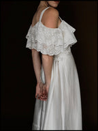 1930s Off-The-Shoulder Ruffle Gown, Spain