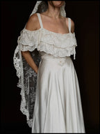 1930s Off-The-Shoulder Ruffle Gown, Spain