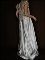 1930s Oyster Silk & Lace Gown, Spain