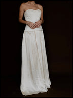 1930s Silk High Slit Maxi Skirt / Bridal Cape, Spain