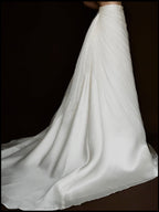 1980s Italian Silk Tulle Skirt with Train, Italy