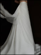 1980s Italian Silk Tulle Skirt with Train, Italy