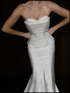 1990s Italian Silk Bustier with Lace Trim, Italy & France