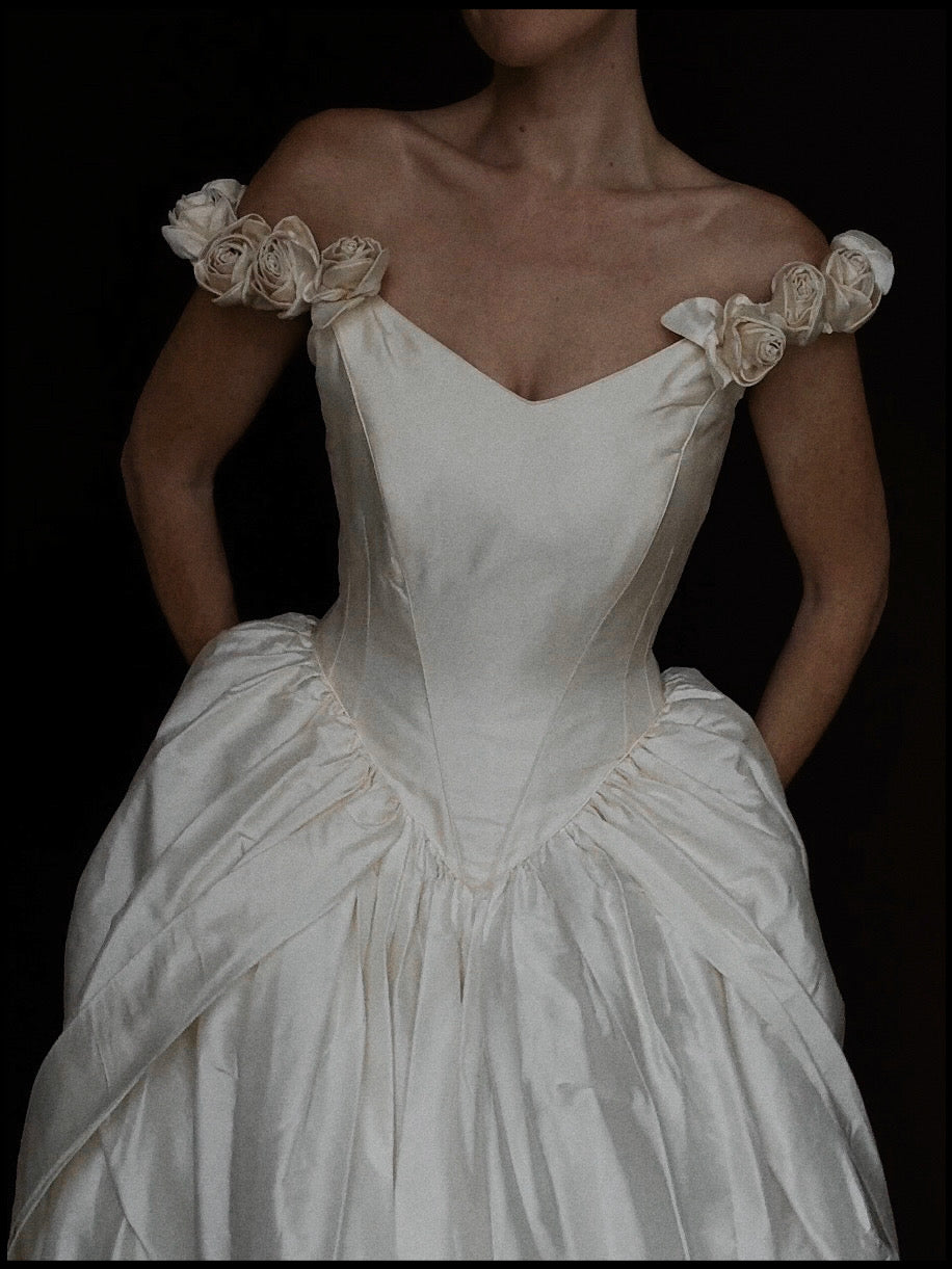 1990s Tracy Connop Rosette Gown, England