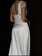 2000s English Silk Cap Sleeve Gown, England