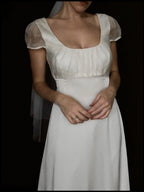 2000s English Silk Cap Sleeve Gown, England