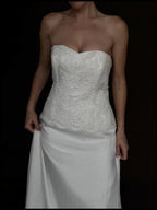 2000s English Silk Chiffon & Lace Bodice Gown, England