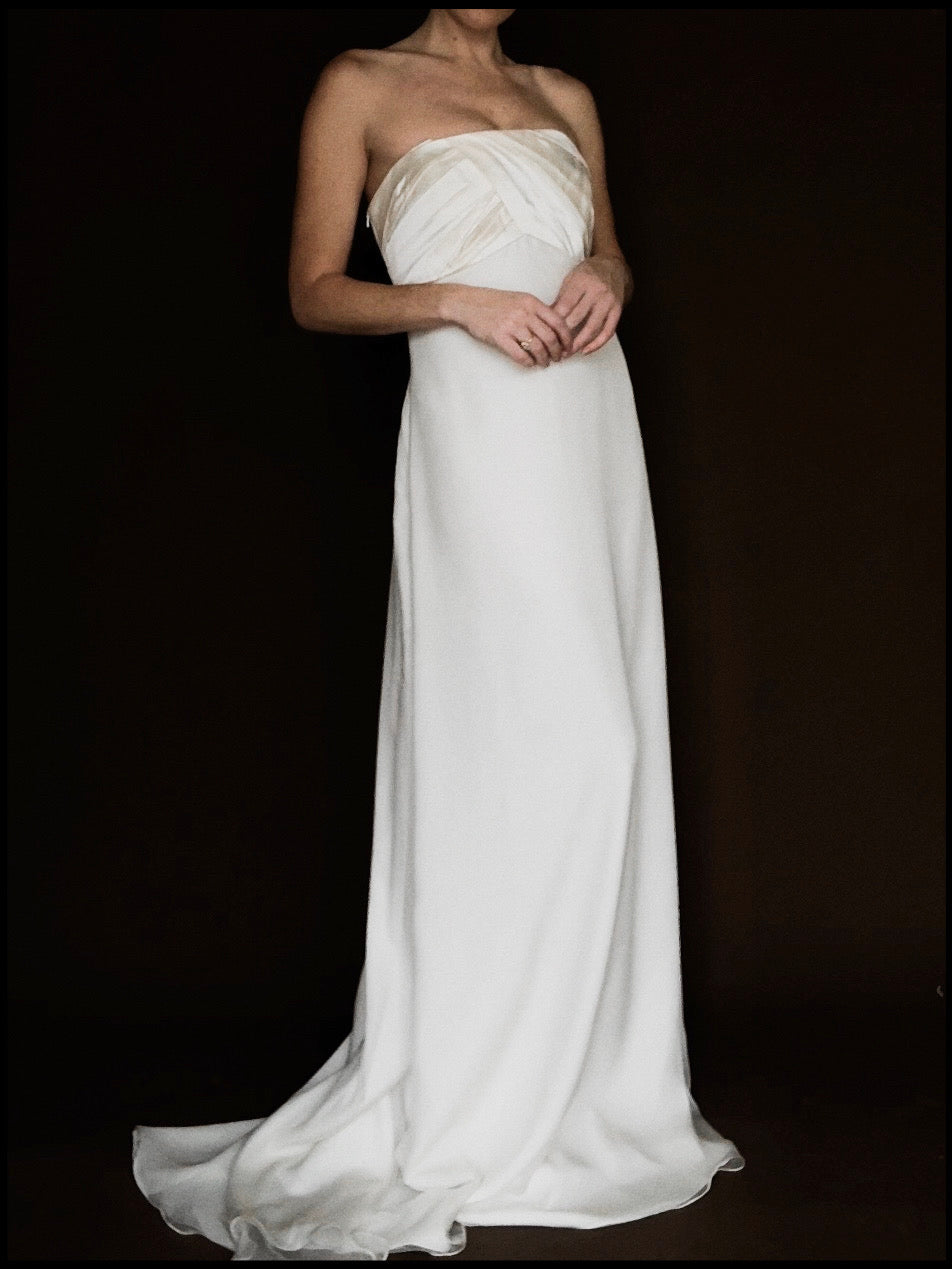 2000s English Silk Empire Waist Gown, England