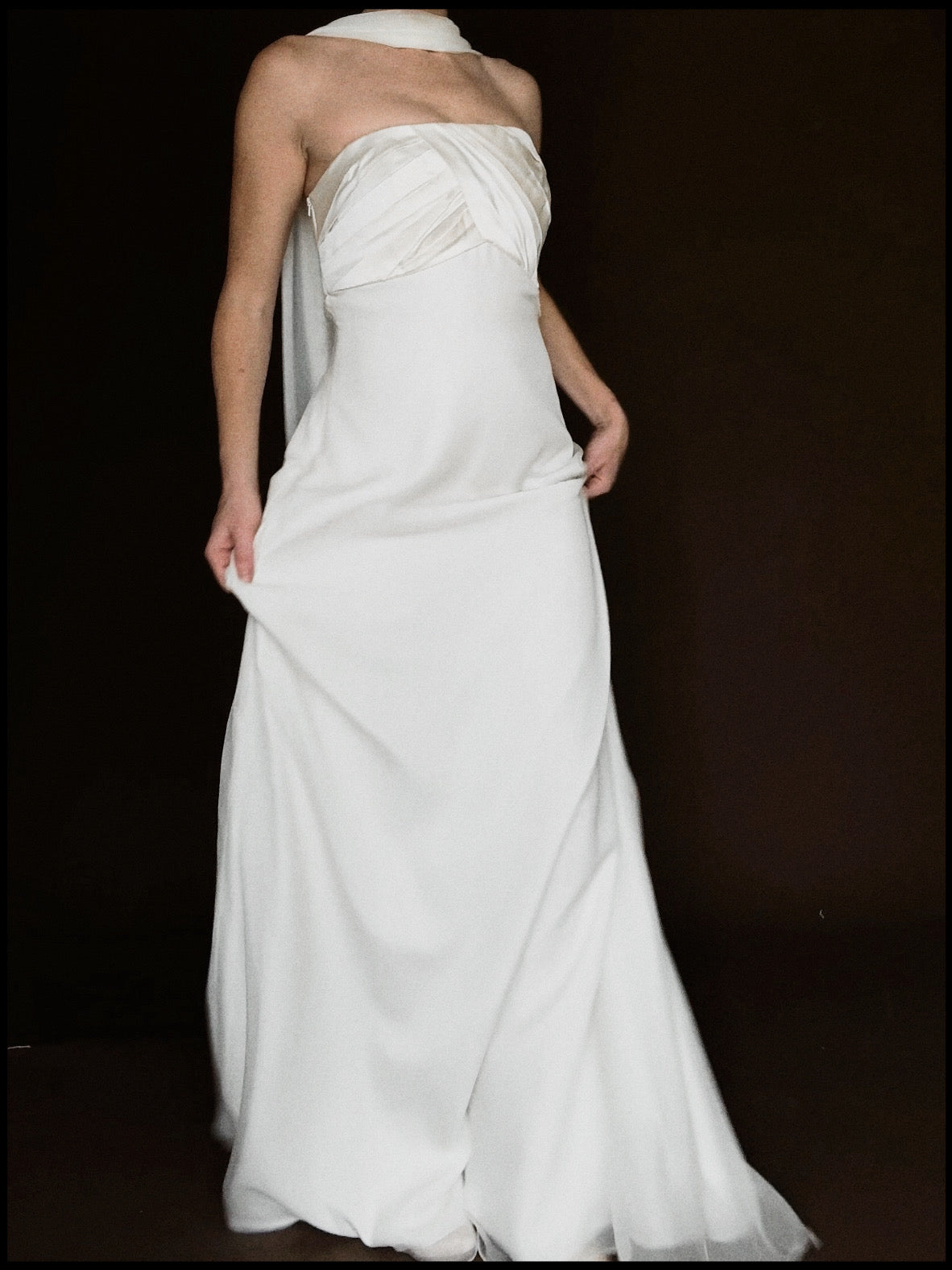 2000s English Silk Empire Waist Gown, England