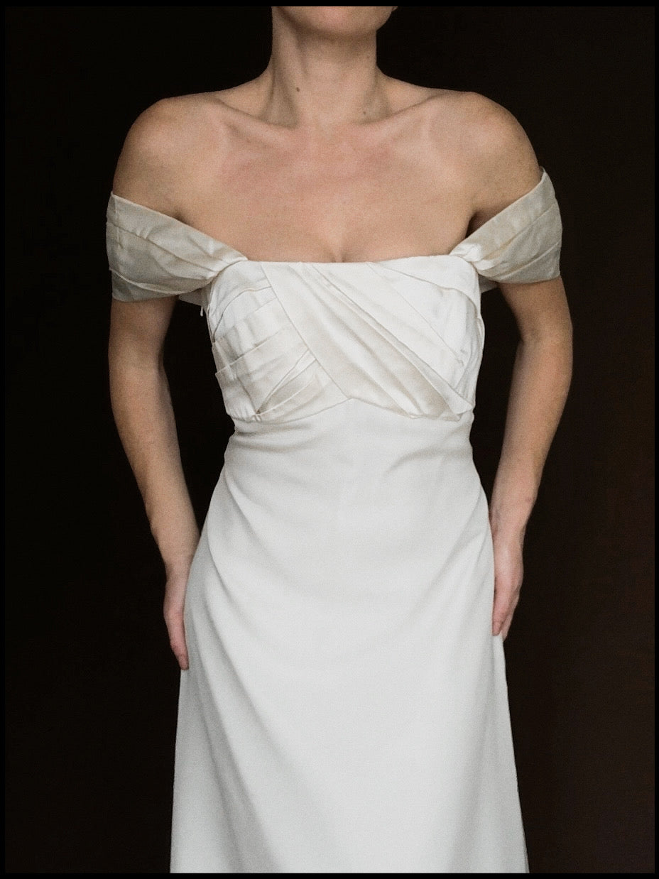 2000s English Silk Empire Waist Gown, England