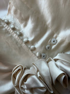 1990s Silk Amsale A101 Variation with Rosettes, USA