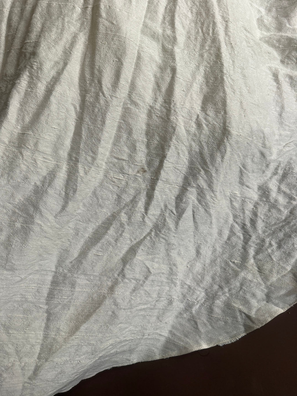 1980s English Raw Silk Bow Gown