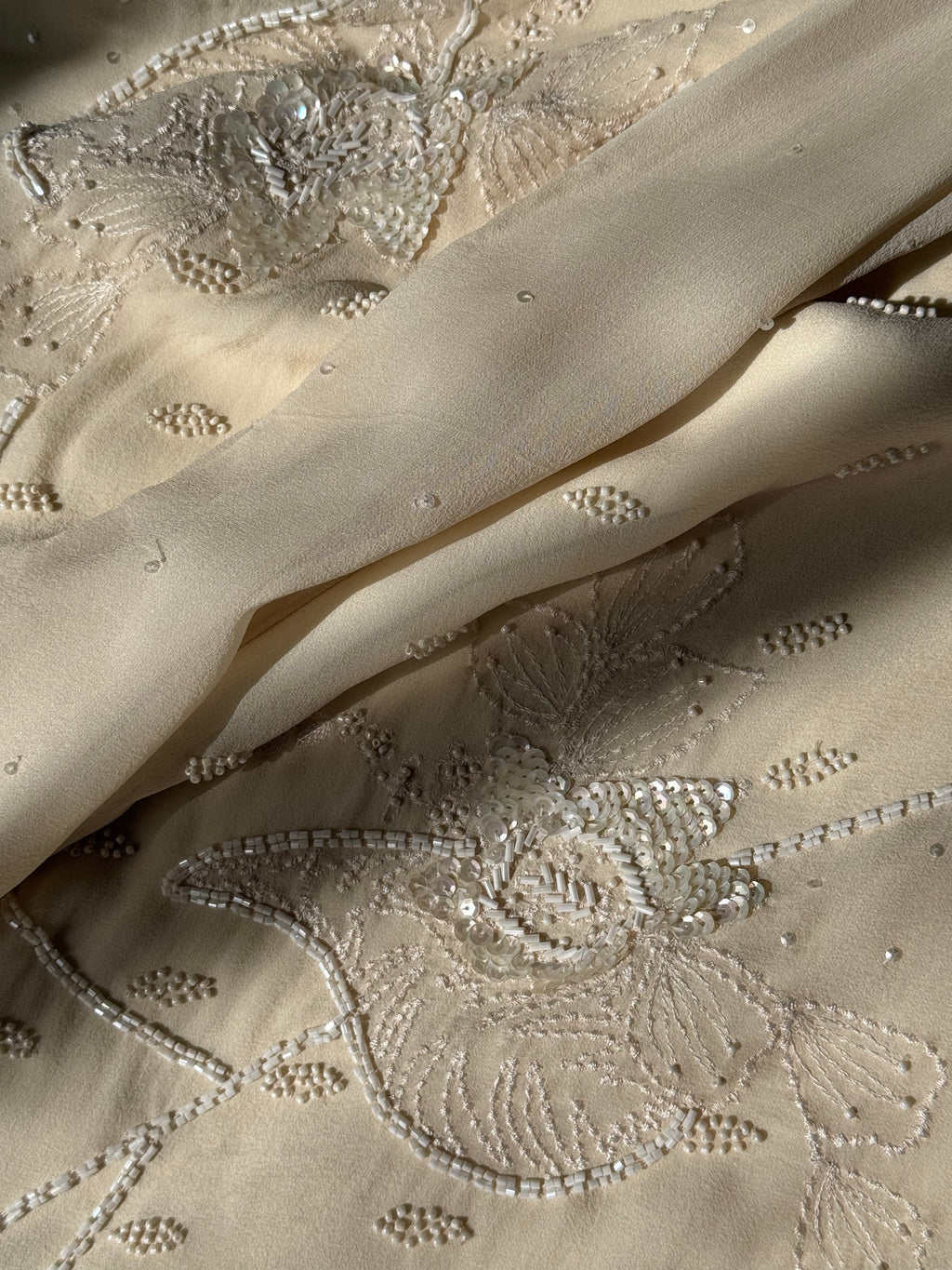 2000s Silk Chiffon Embellished Gown