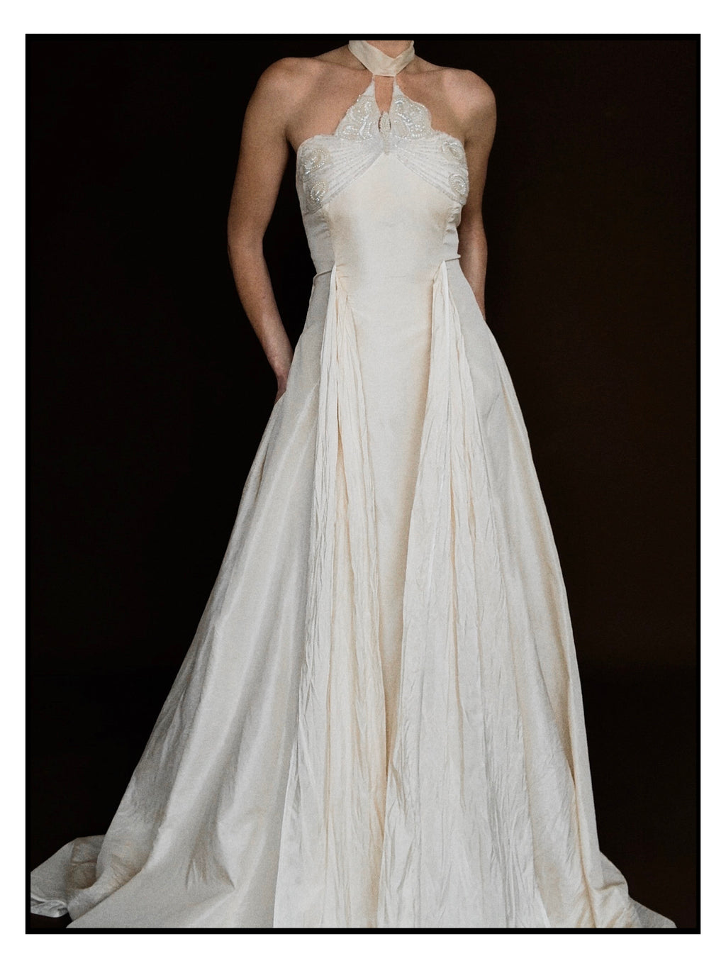 Late 1960s–Early 1970s Italian Silk Butterfly Gown
