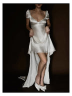 1940s Liquid Silk High-Low Gown