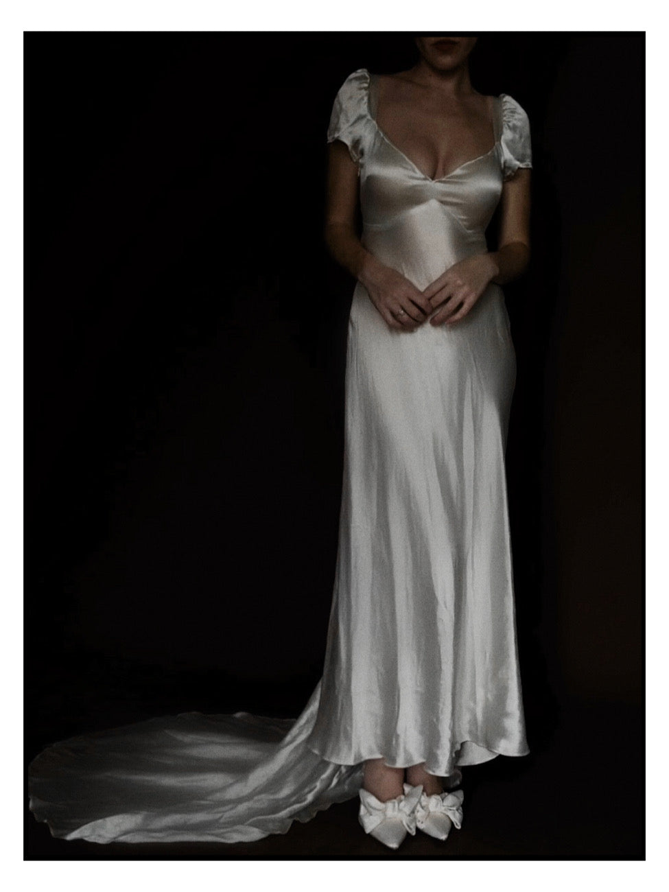 1940s Liquid Silk High-Low Gown