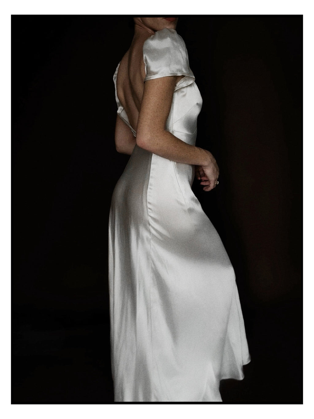 1940s Liquid Silk High-Low Gown