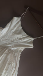 1980s Ballet Gathered Raw Silk Gown