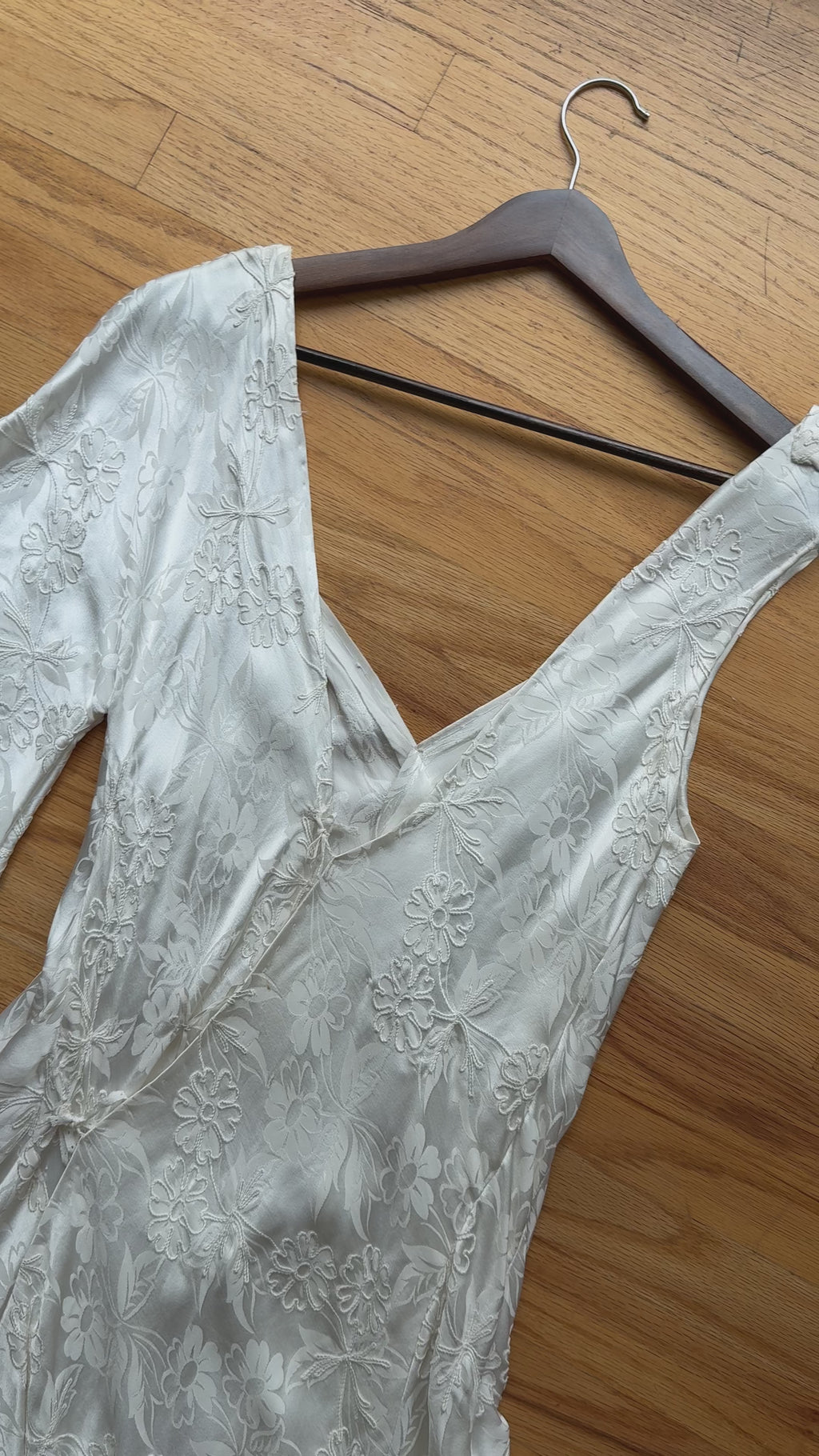 1930s French Asymmetric Daisy Gown, France