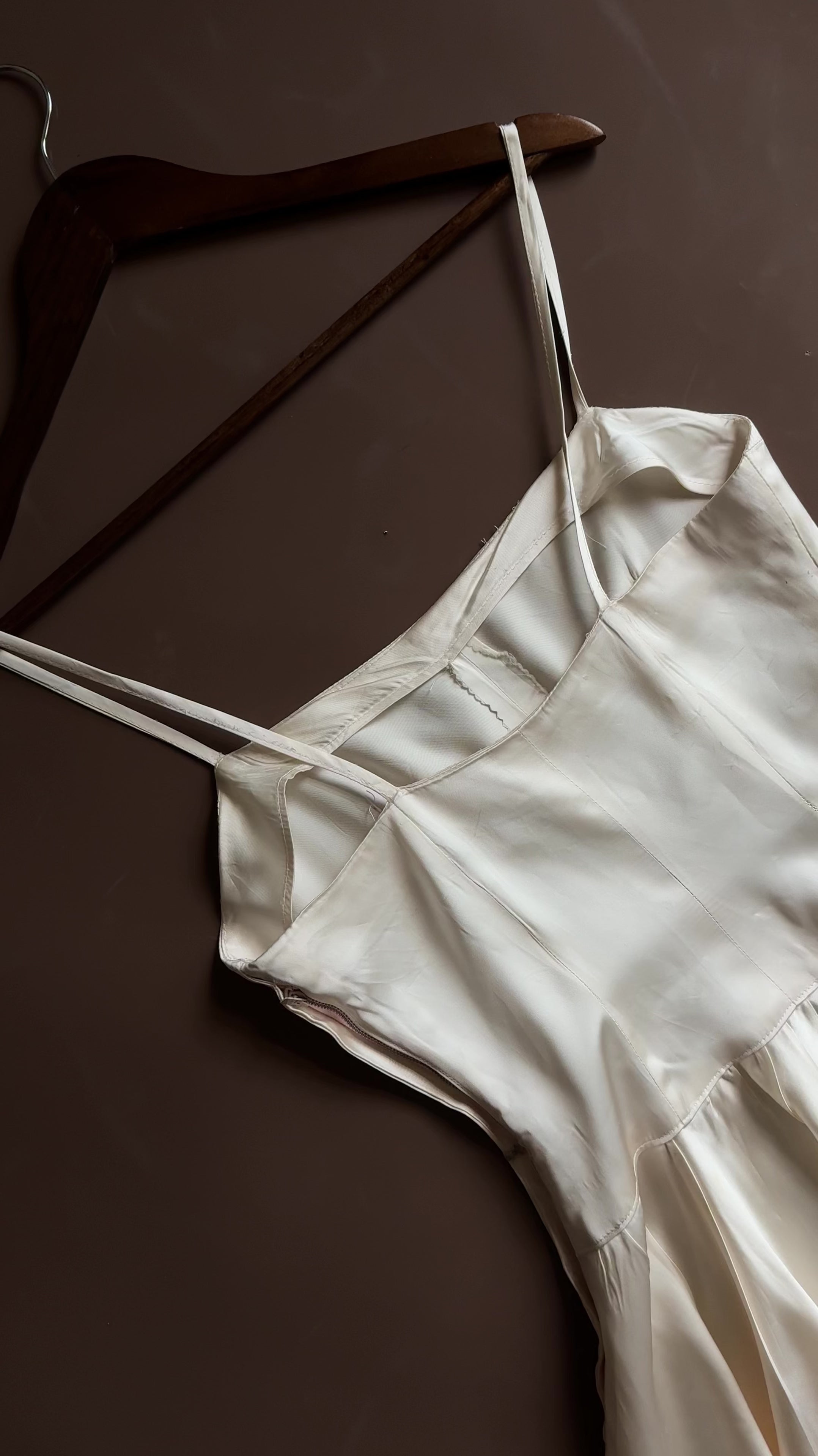 1950s Ivory Tea-Length Dress with Matching Scarf