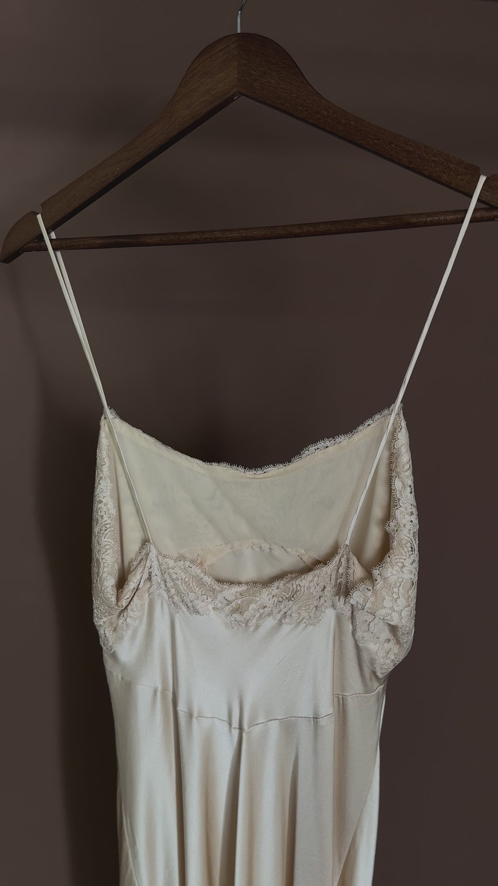 2000s Silk & Lace Slip Gown