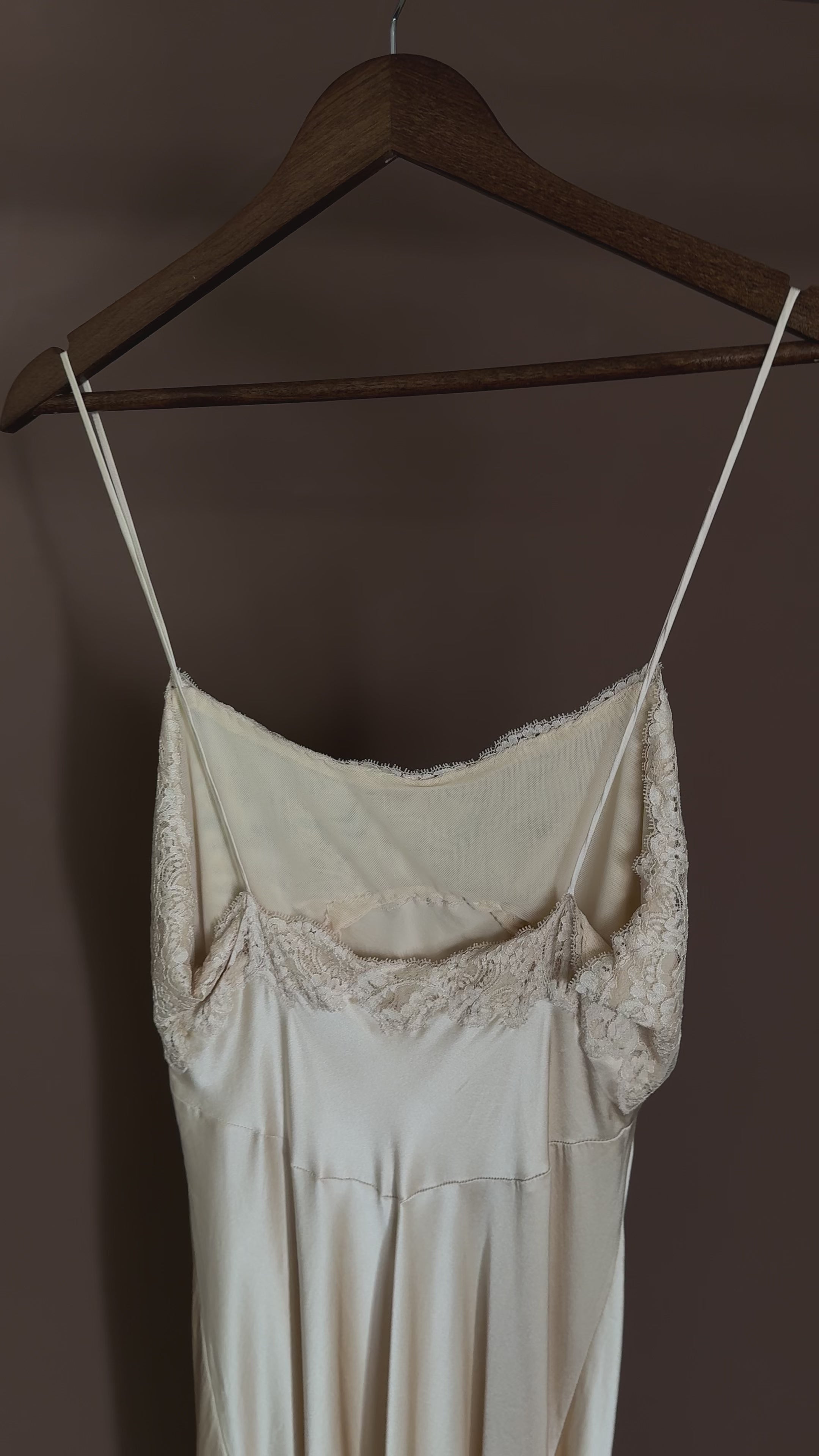 2000s Silk & Lace Slip Gown