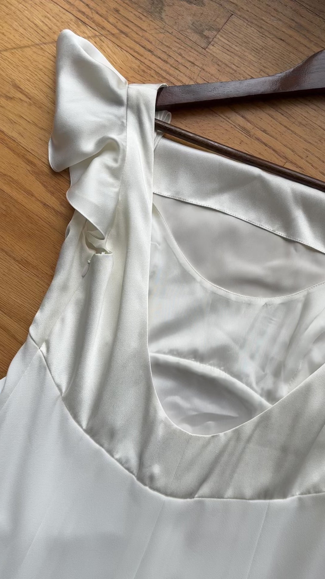 2000s English Silk Flutter Cowl Neck Gown, England
