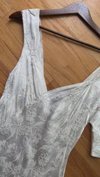 1930s French Asymmetric Daisy Gown, France