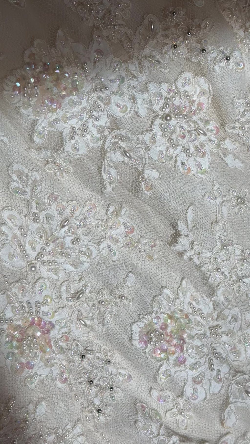 1960s Italian Silk Beaded Gown with Split Train
