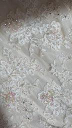 1960s Italian Silk Beaded Gown with Split Train