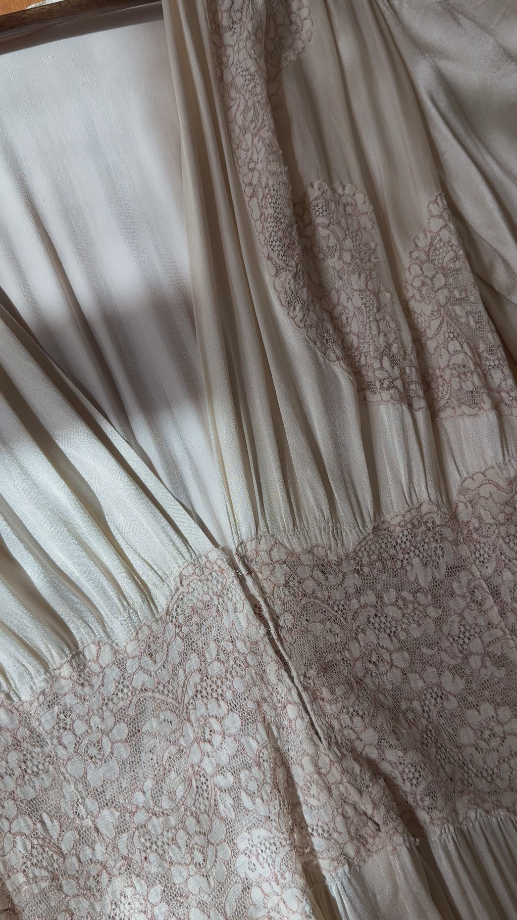 1930s Reversible Lace Waist Gown