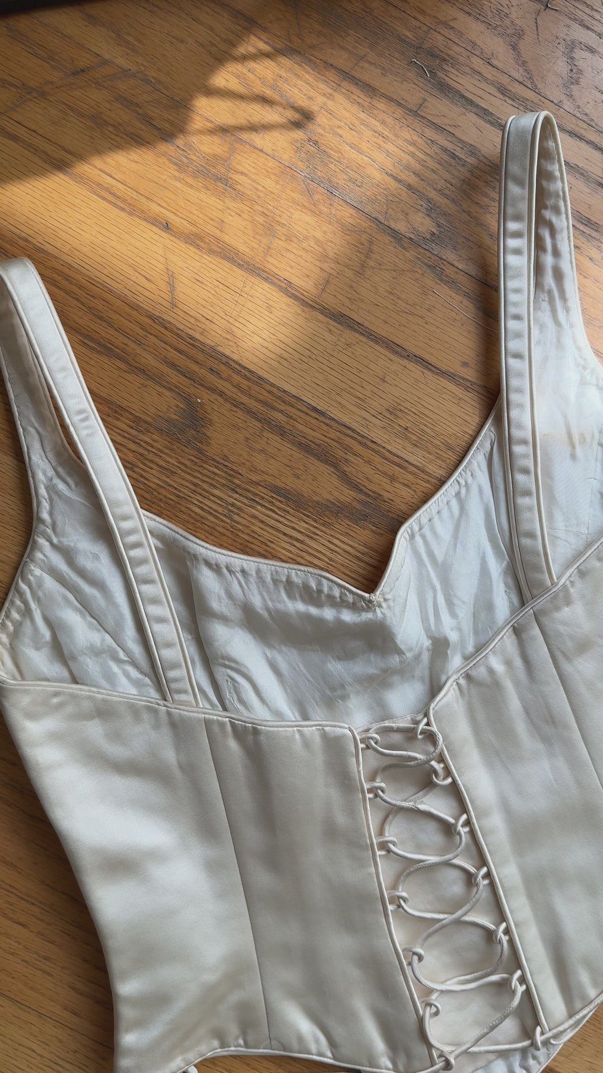 Archival Les Habitudes/Eavis & Brown Silk Corset Set, USA