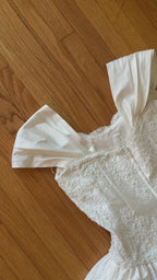 1990s Silk Embellished Lace Rosette Gown, USA