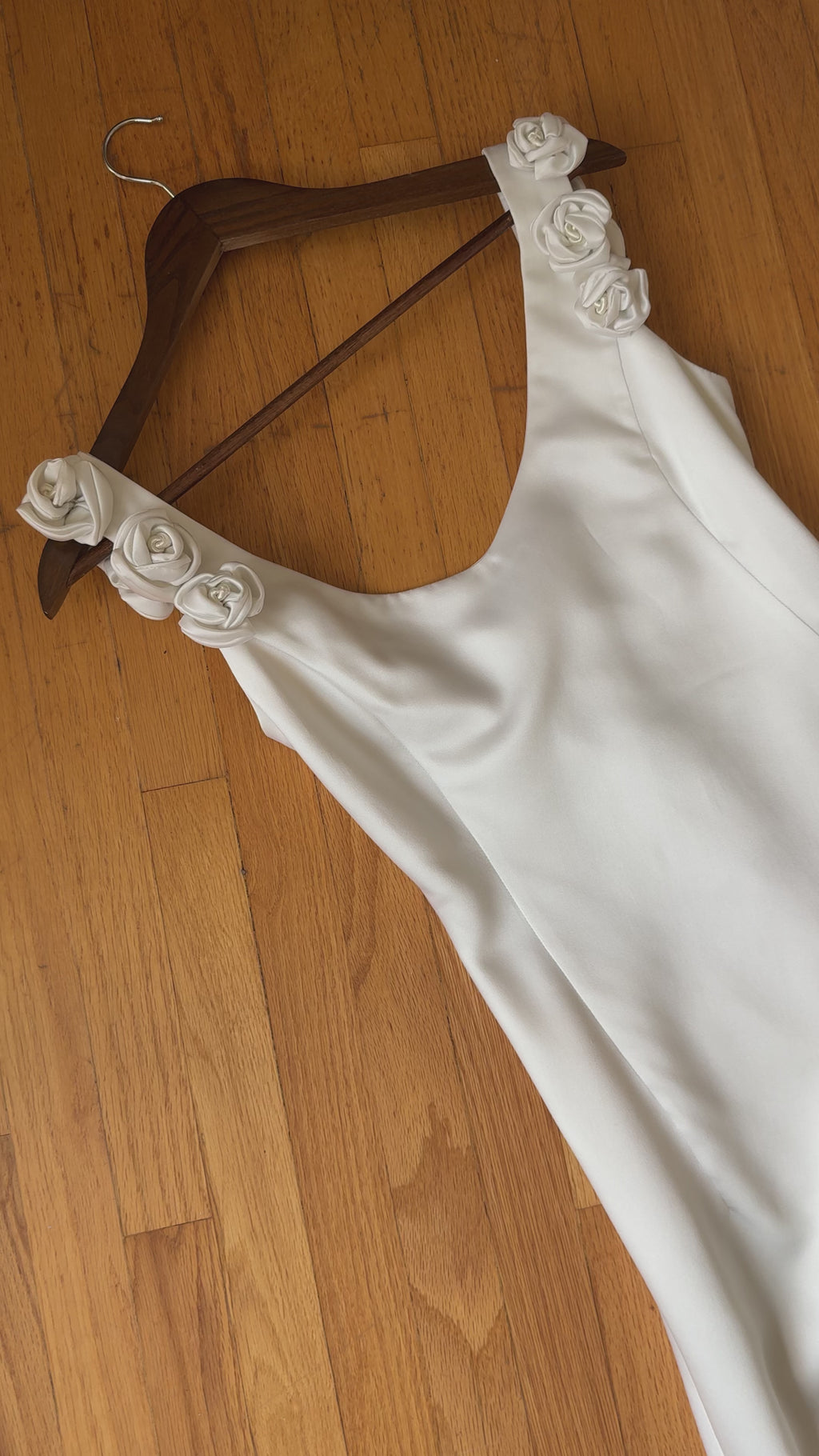 1970s Italian Mikado Rosette Gown