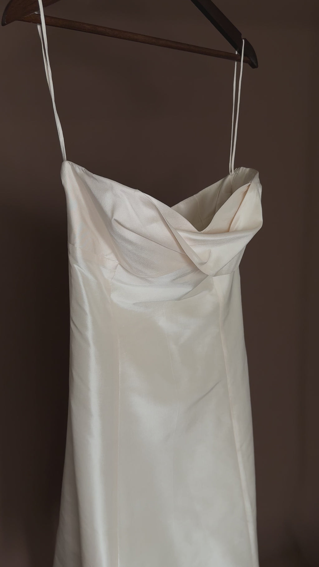 1990s Italian Deadstock Silk Shantung Strapless Midi with Sash Back