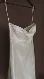 1990s Italian Deadstock Silk Shantung Strapless Midi with Sash Back