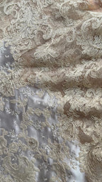 1930s Oyster Silk & Lace Gown, Spain