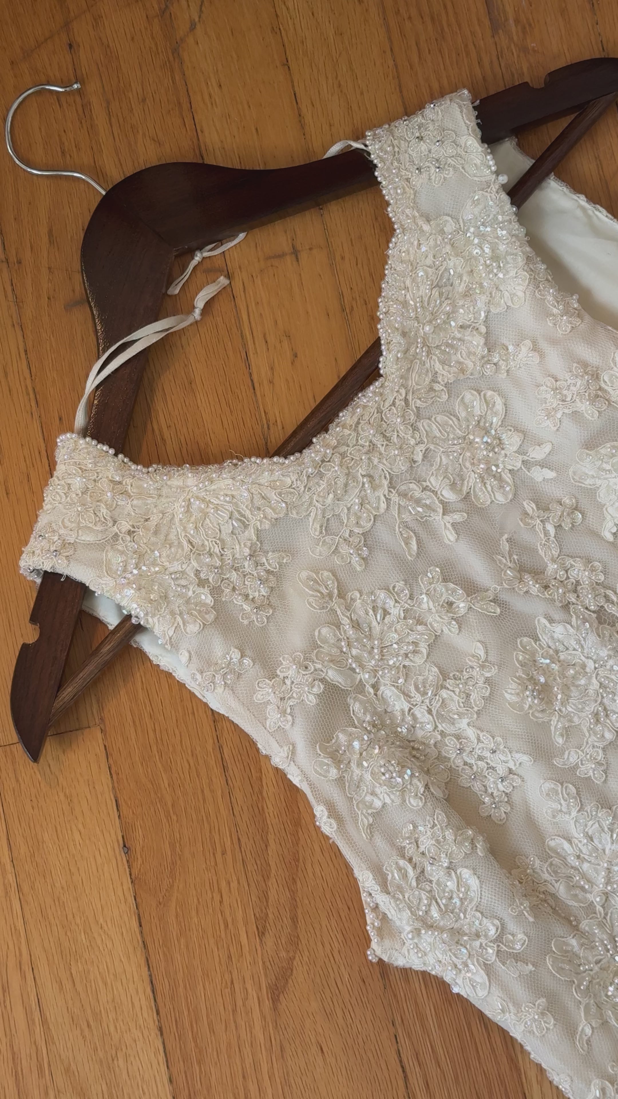 1960s Italian Silk Beaded Gown with Split Train